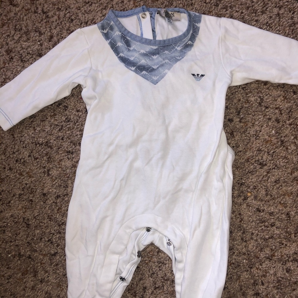 armani baby 6 nonths onesie pj